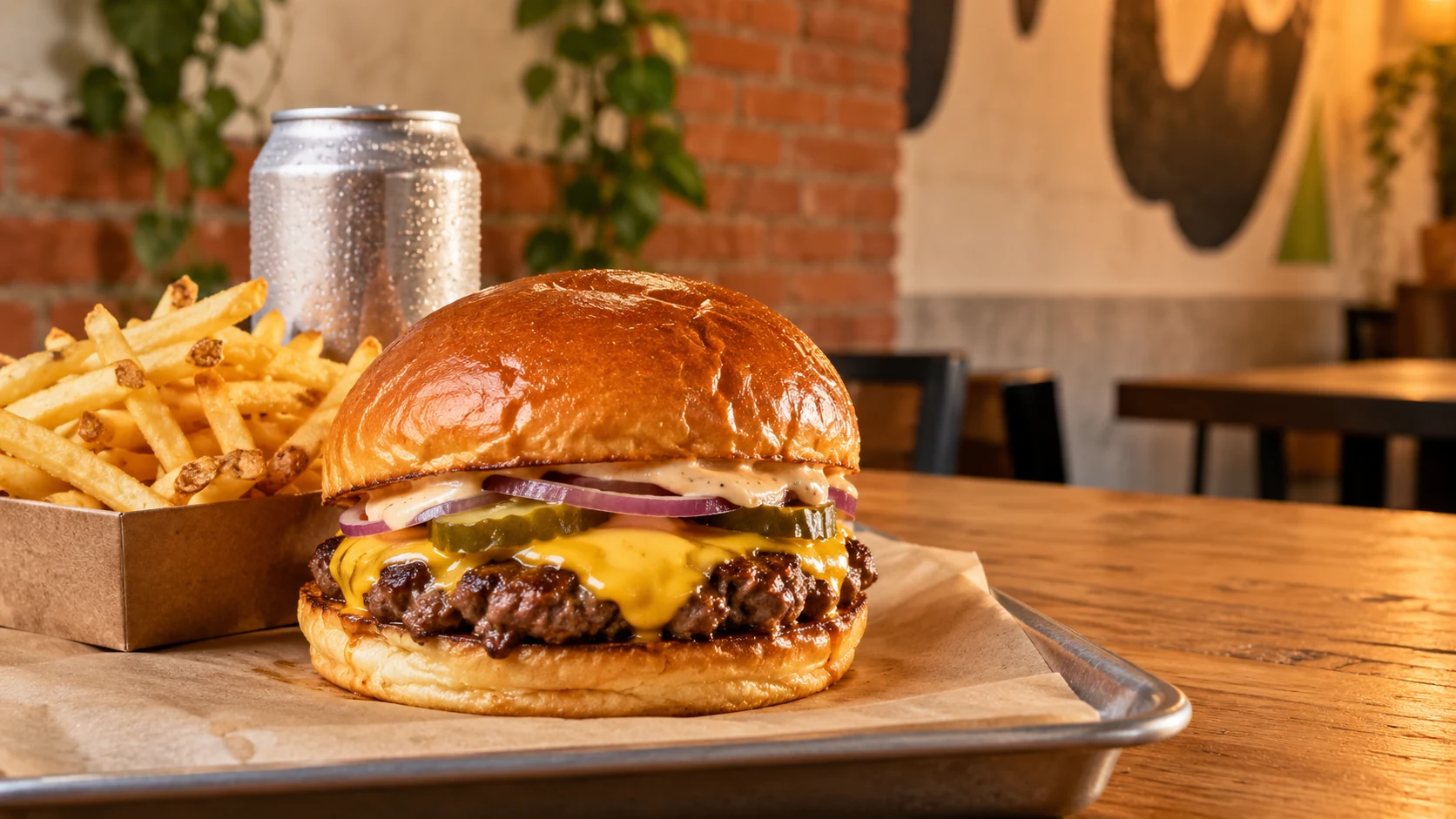 Combo TRECHO com burger smash e fritas